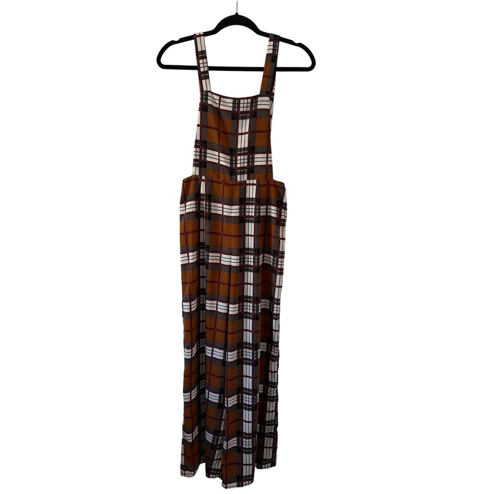 Forever 21 Plaid Jumpsuit Overalls Womens Size Small